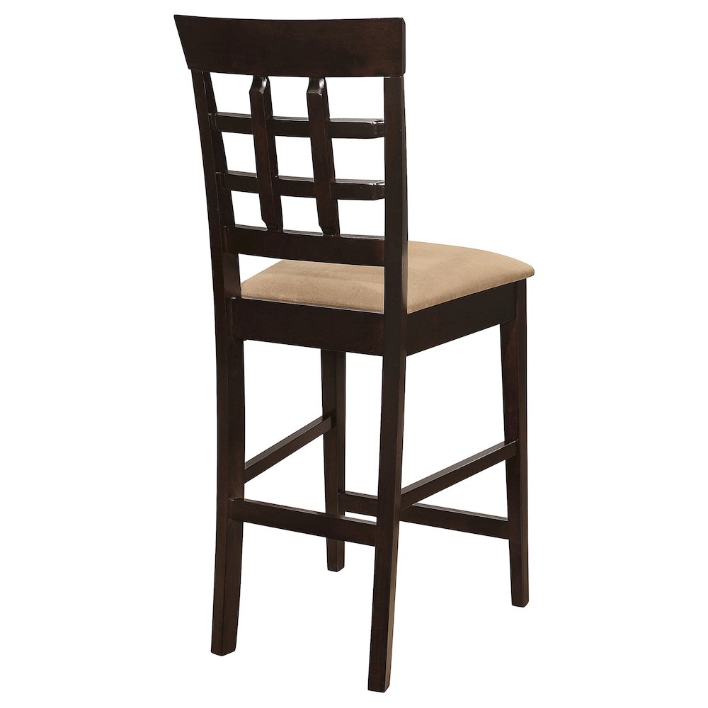 Gabriel Lattice Back Counter Chair Cappuccino (Set of 2). Picture 9