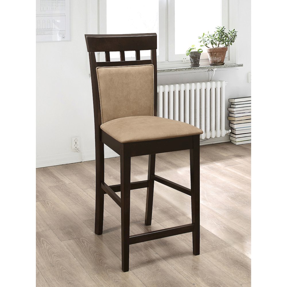 Gabriel Closed Back Counter Chair Cappuccino (Set of 2). Picture 11