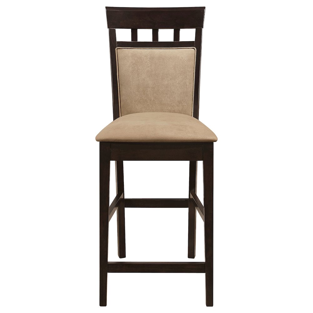 Gabriel Closed Back Counter Chair Cappuccino (Set of 2). Picture 4