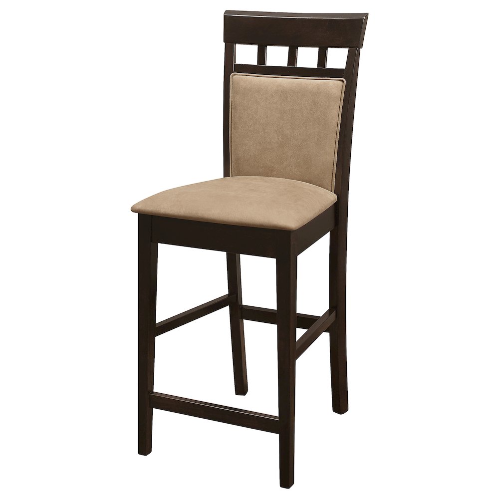 Gabriel Closed Back Counter Chair Cappuccino (Set of 2). Picture 5