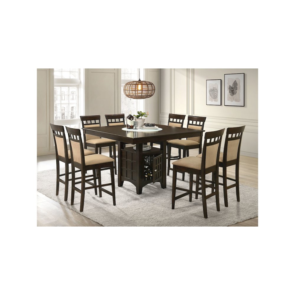 Gabriel Closed Back Counter Chair Cappuccino (Set of 2). Picture 13
