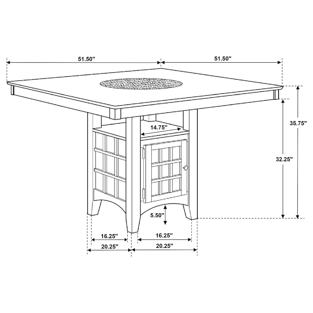 Gabriel 9-piece Square Counter Height Dining Set Cappuccino. Picture 10