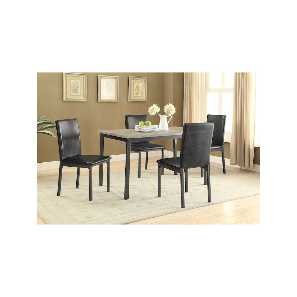 Garza Upholstered Dining Side Chair Black (Set of 2). Picture 7