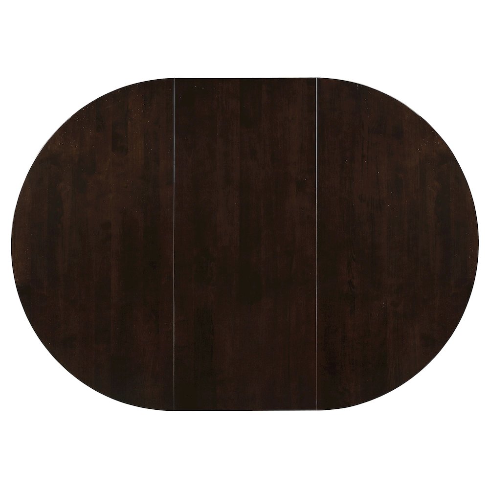 Gabriel Oval 60-inch Extension Leaf Dining Table Cappuccino. Picture 9