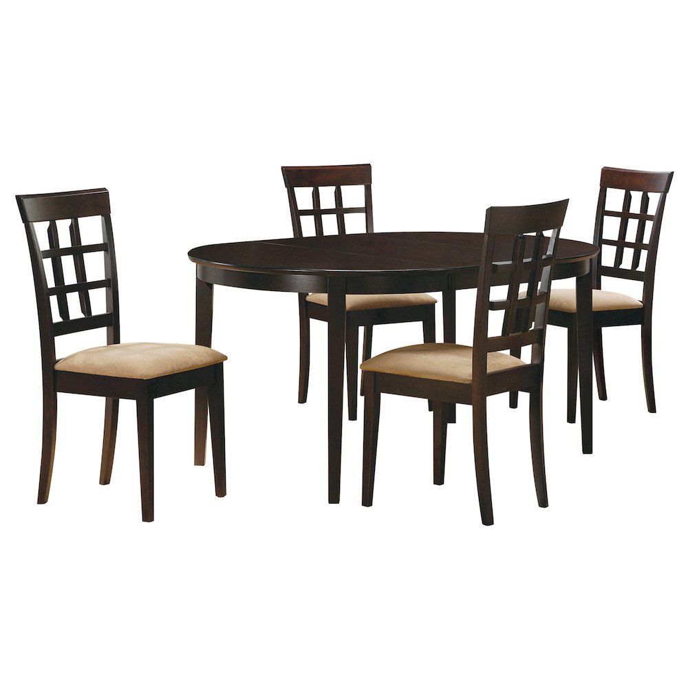 Gabriel 5-piece Extension Leaf Dining Table Set Cappuccino. Picture 1