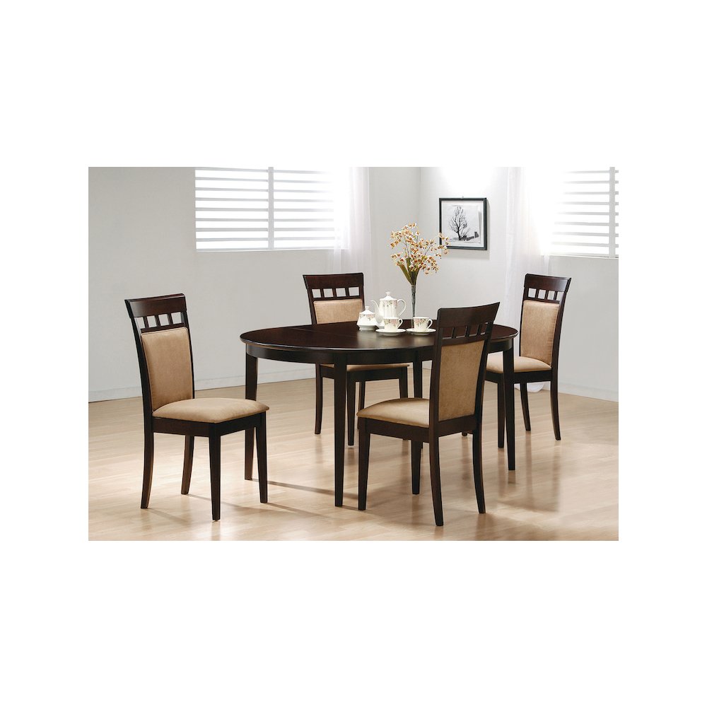 Gabriel 5-piece Extension Leaf Dining Table Set Cappuccino. Picture 2