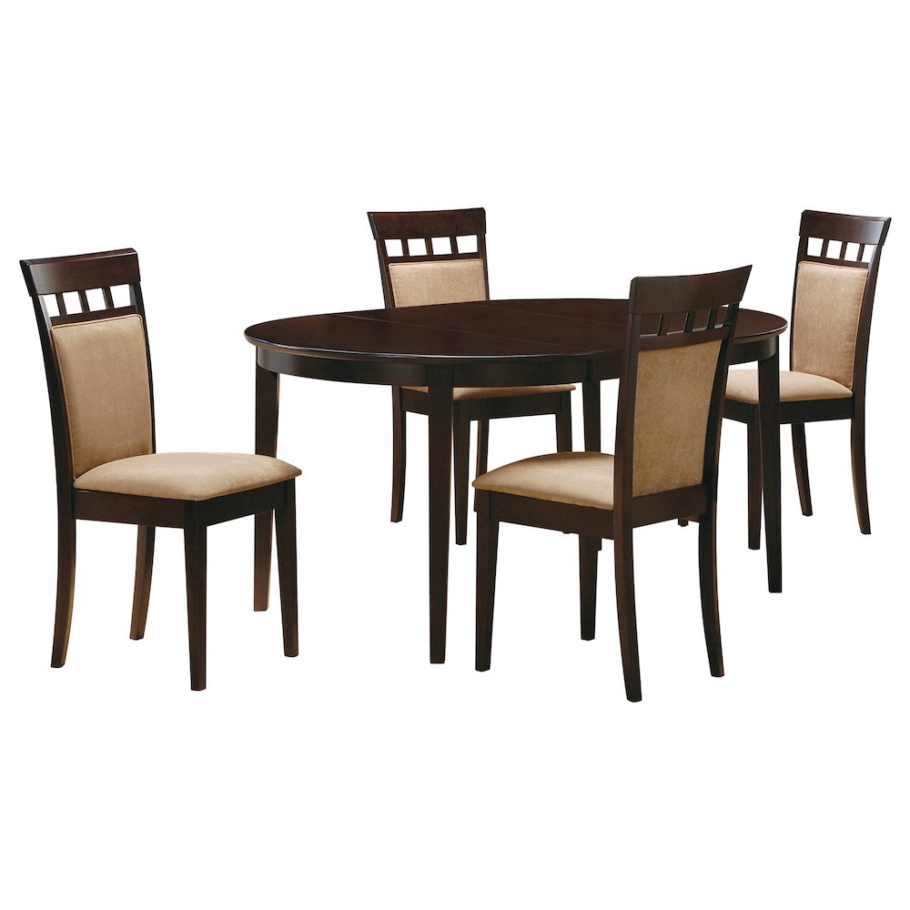 Gabriel 5-piece Extension Leaf Dining Table Set Cappuccino. Picture 1