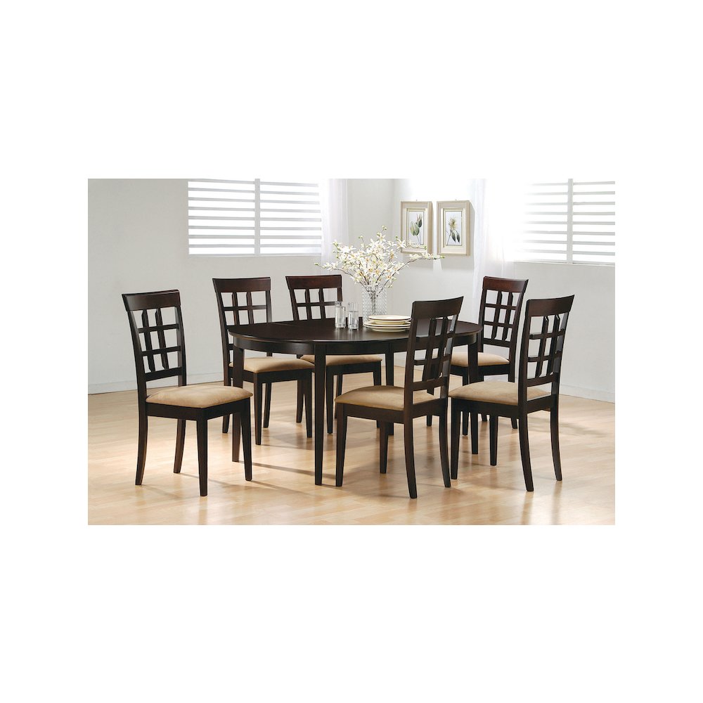 Gabriel 7-piece Extension Leaf Dining Table Set Cappuccino. Picture 2