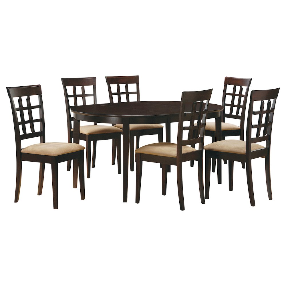 Gabriel 7-piece Extension Leaf Dining Table Set Cappuccino. Picture 1