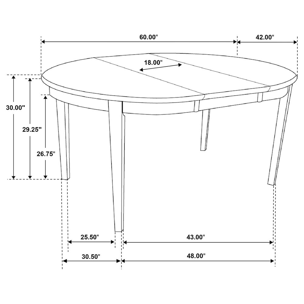 Gabriel 7-piece Extension Leaf Dining Table Set Cappuccino. Picture 12