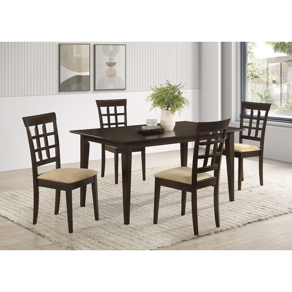 Gabriel 5-piece Rectangular 59-inch Dining Set Cappuccino. Picture 12