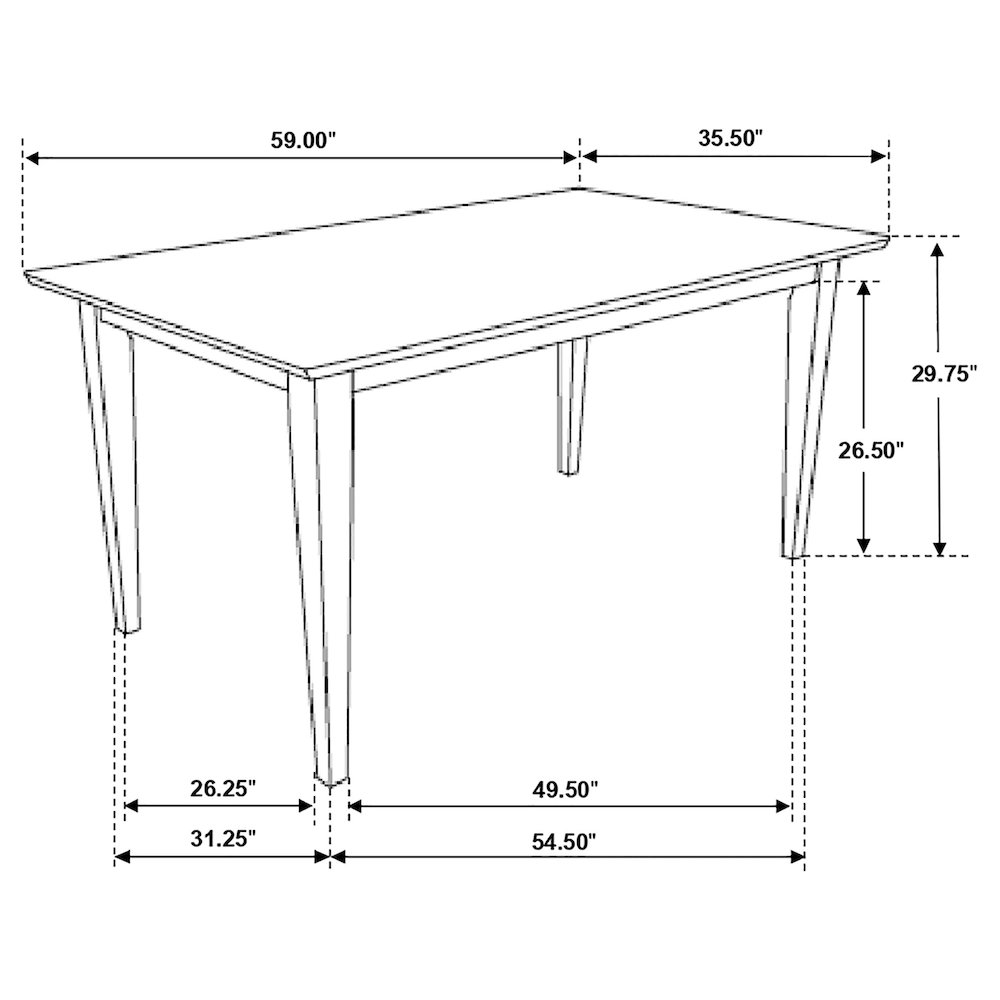 Gabriel 5-piece Rectangular 59-inch Dining Set Cappuccino. Picture 10