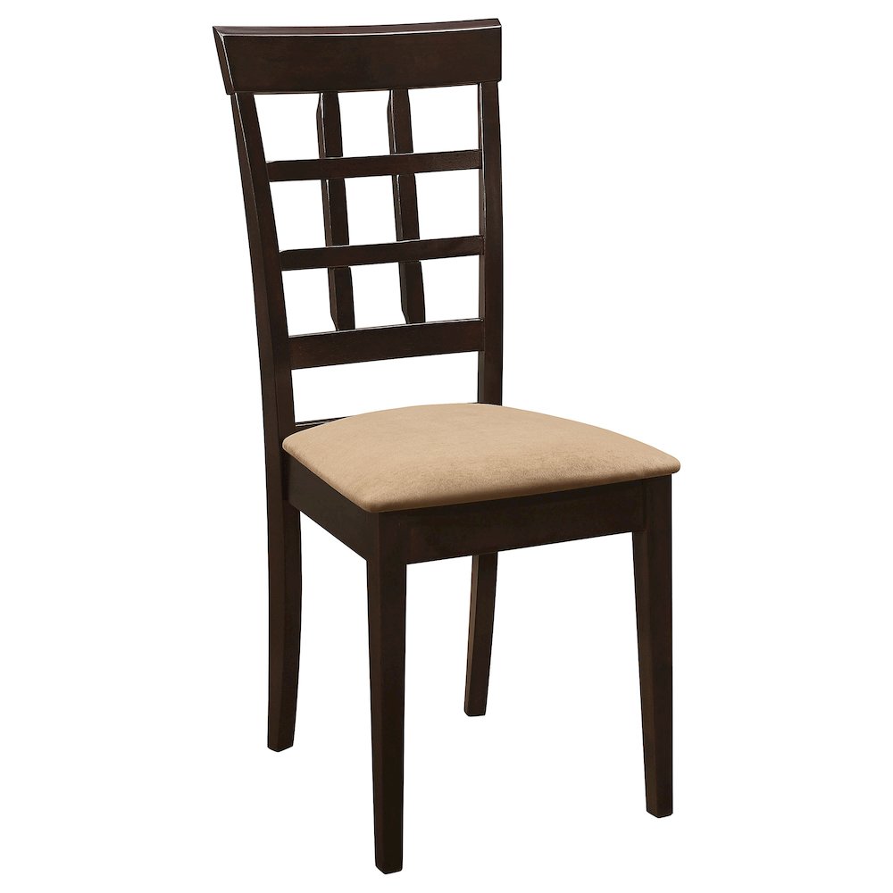 Gabriel Lattice Back Dining Side Chair Cappuccino (Set of 2). Picture 3