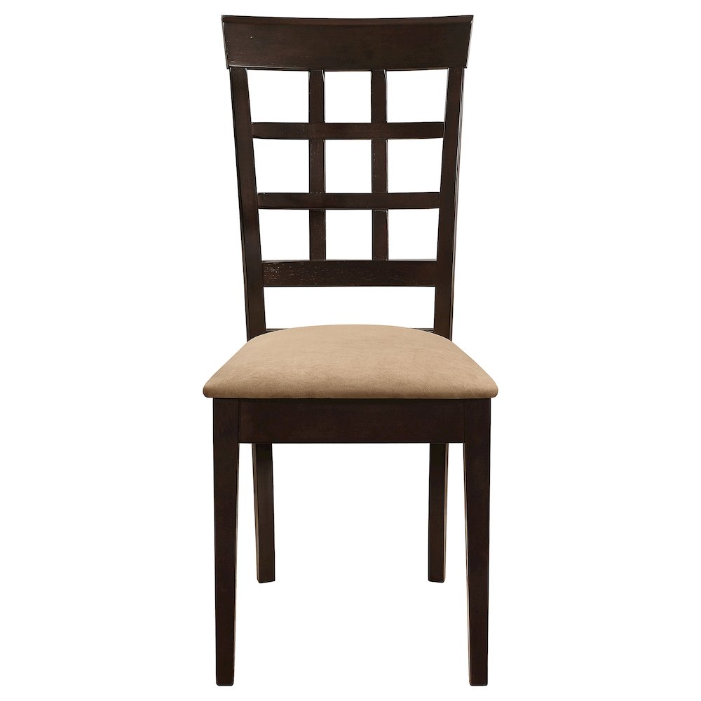Gabriel Lattice Back Dining Side Chair Cappuccino (Set of 2). Picture 4