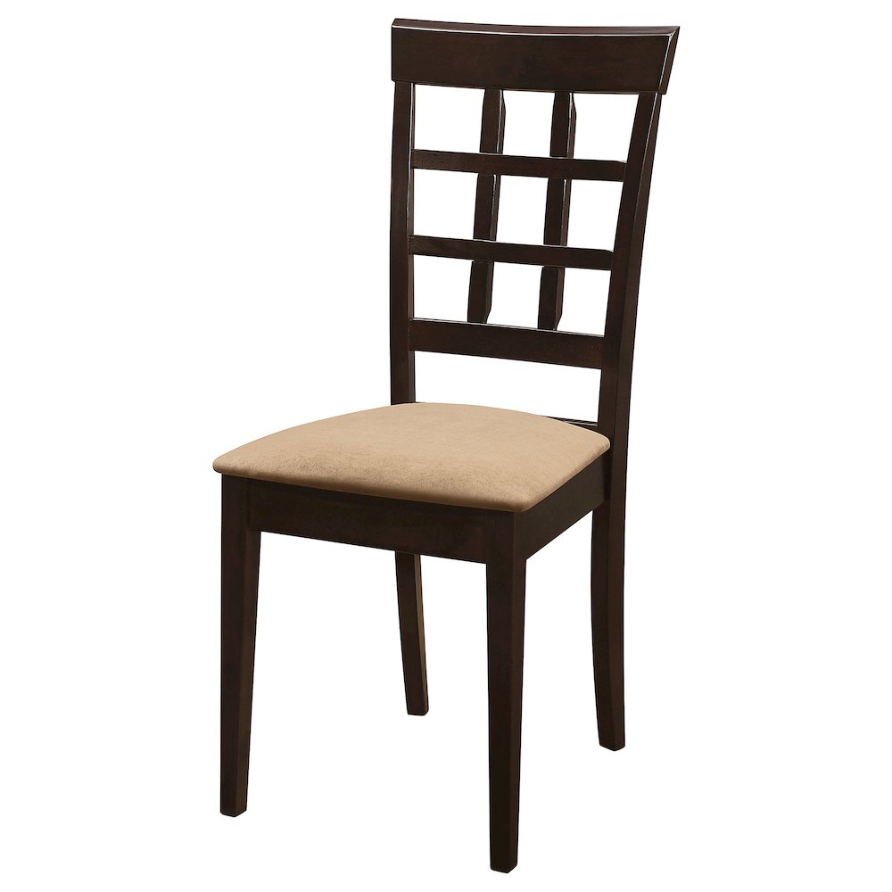 Gabriel Lattice Back Dining Side Chair Cappuccino (Set of 2). Picture 5