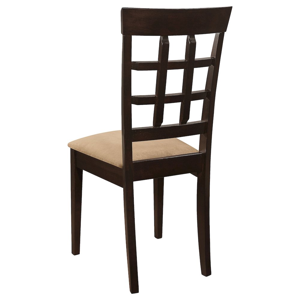 Gabriel Lattice Back Dining Side Chair Cappuccino (Set of 2). Picture 7