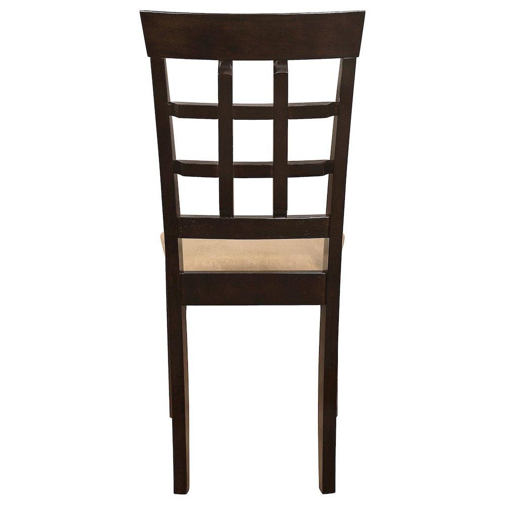 Gabriel Lattice Back Dining Side Chair Cappuccino (Set of 2). Picture 8