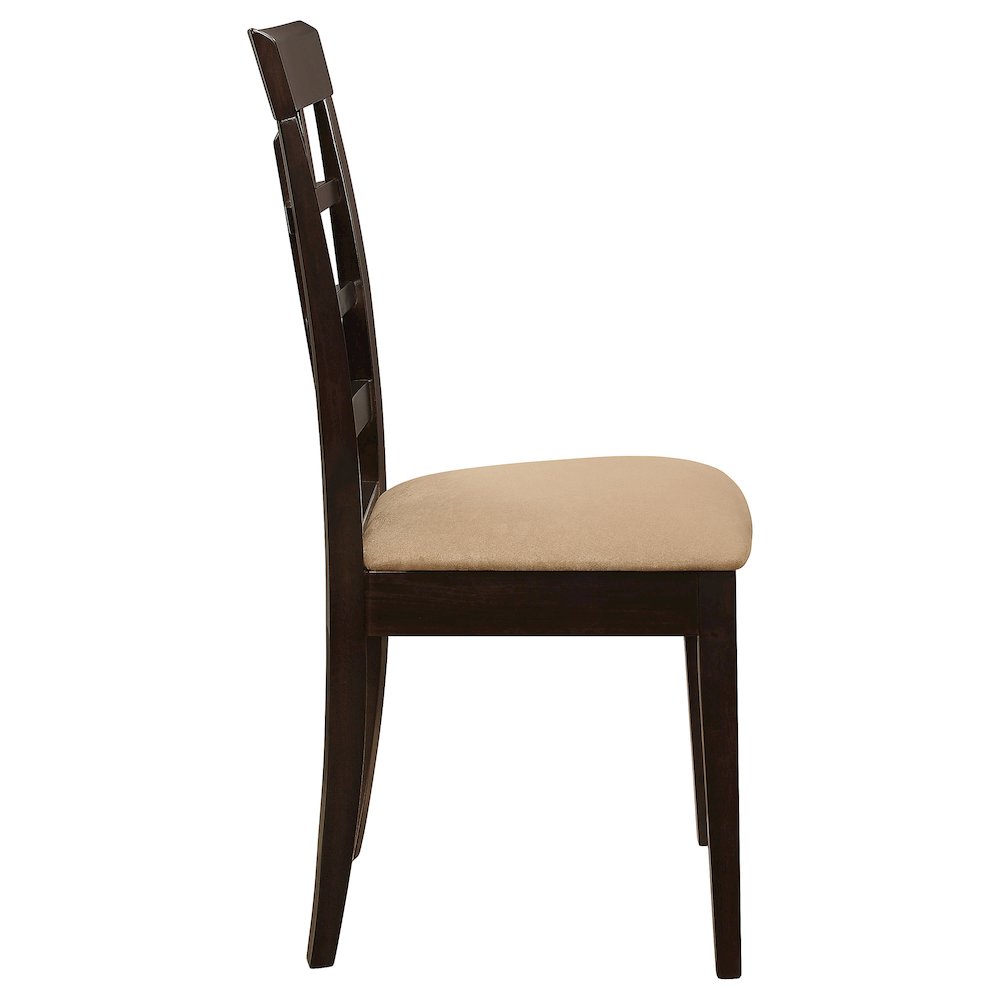 Gabriel Lattice Back Dining Side Chair Cappuccino (Set of 2). Picture 9