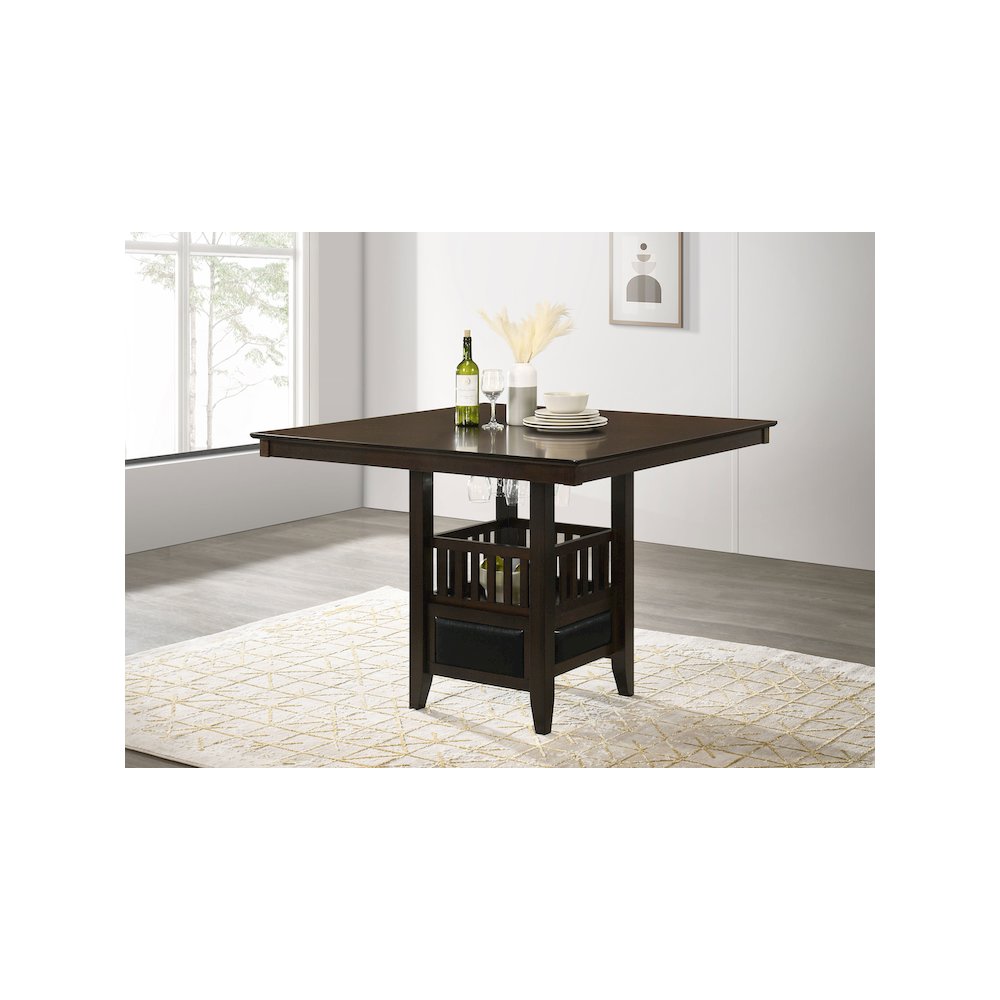 Jaden Square 47-inch Counter Height Dining Table Espresso. Picture 8