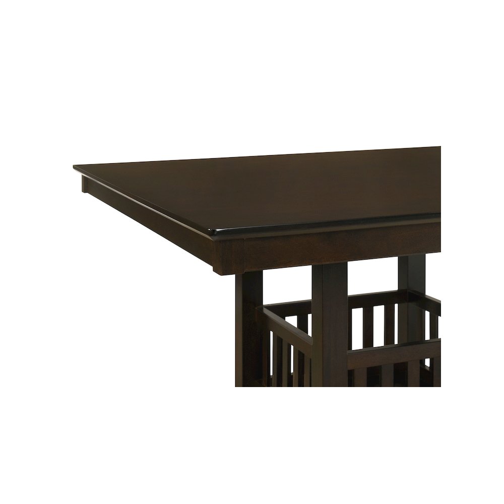 Jaden Square 47-inch Counter Height Dining Table Espresso. Picture 11