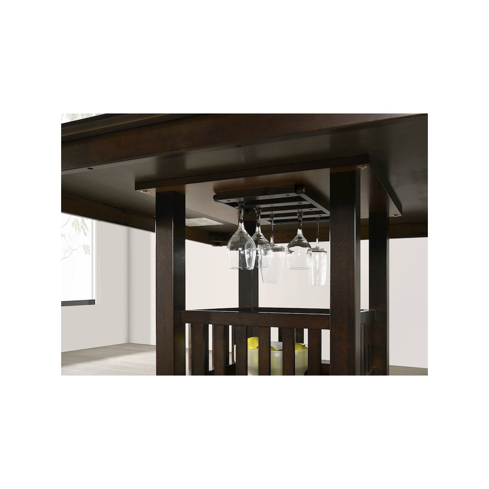 Jaden Square 47-inch Counter Height Dining Table Espresso. Picture 12