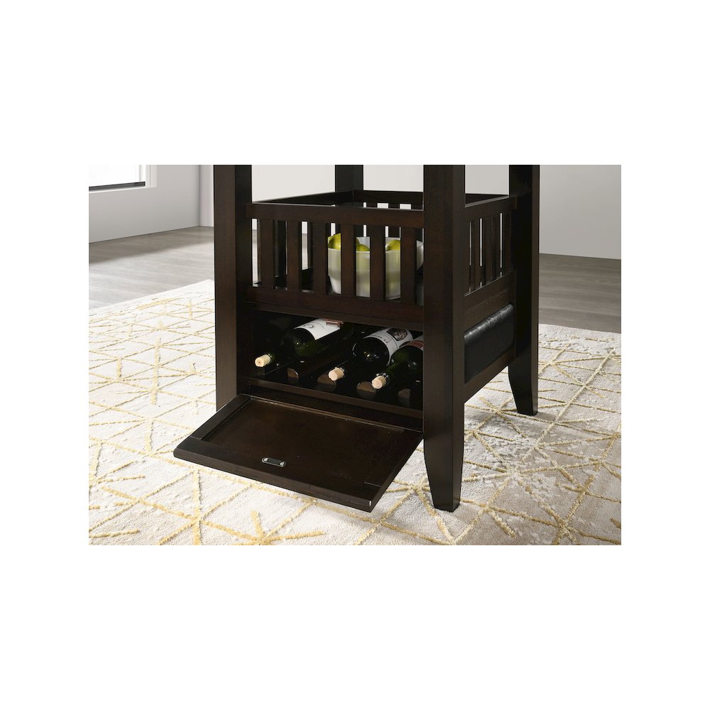 Jaden Square 47-inch Counter Height Dining Table Espresso. Picture 13