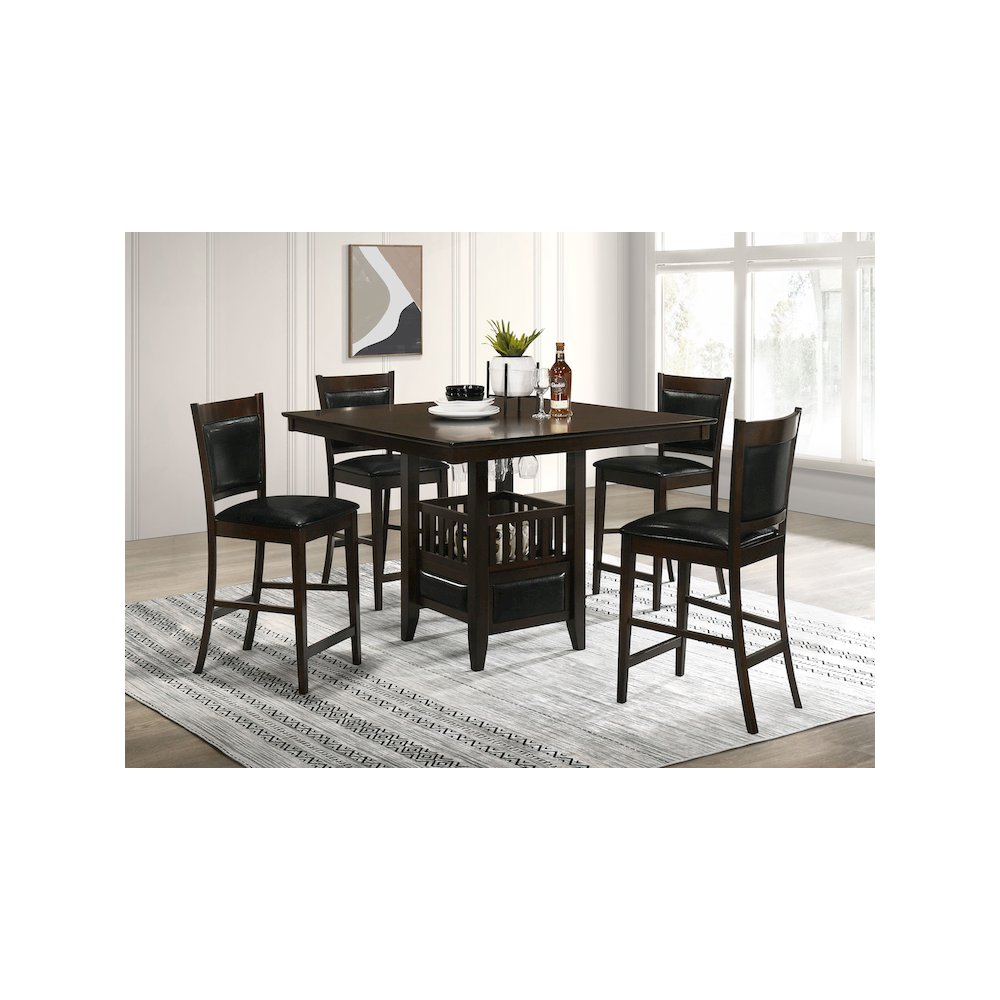Jaden Square 47-inch Counter Height Dining Table Espresso. Picture 10