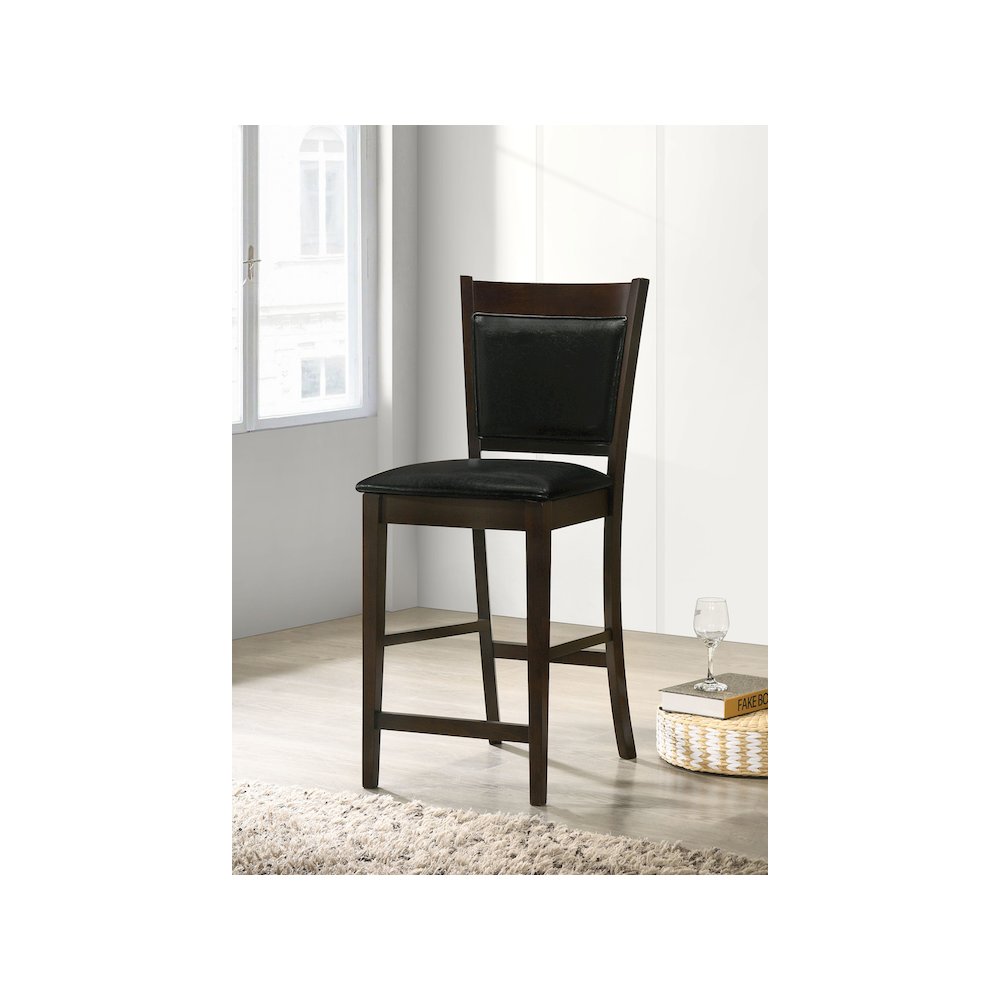 Jaden Upholstered Counter Chair Espresso (Set of 2). Picture 10