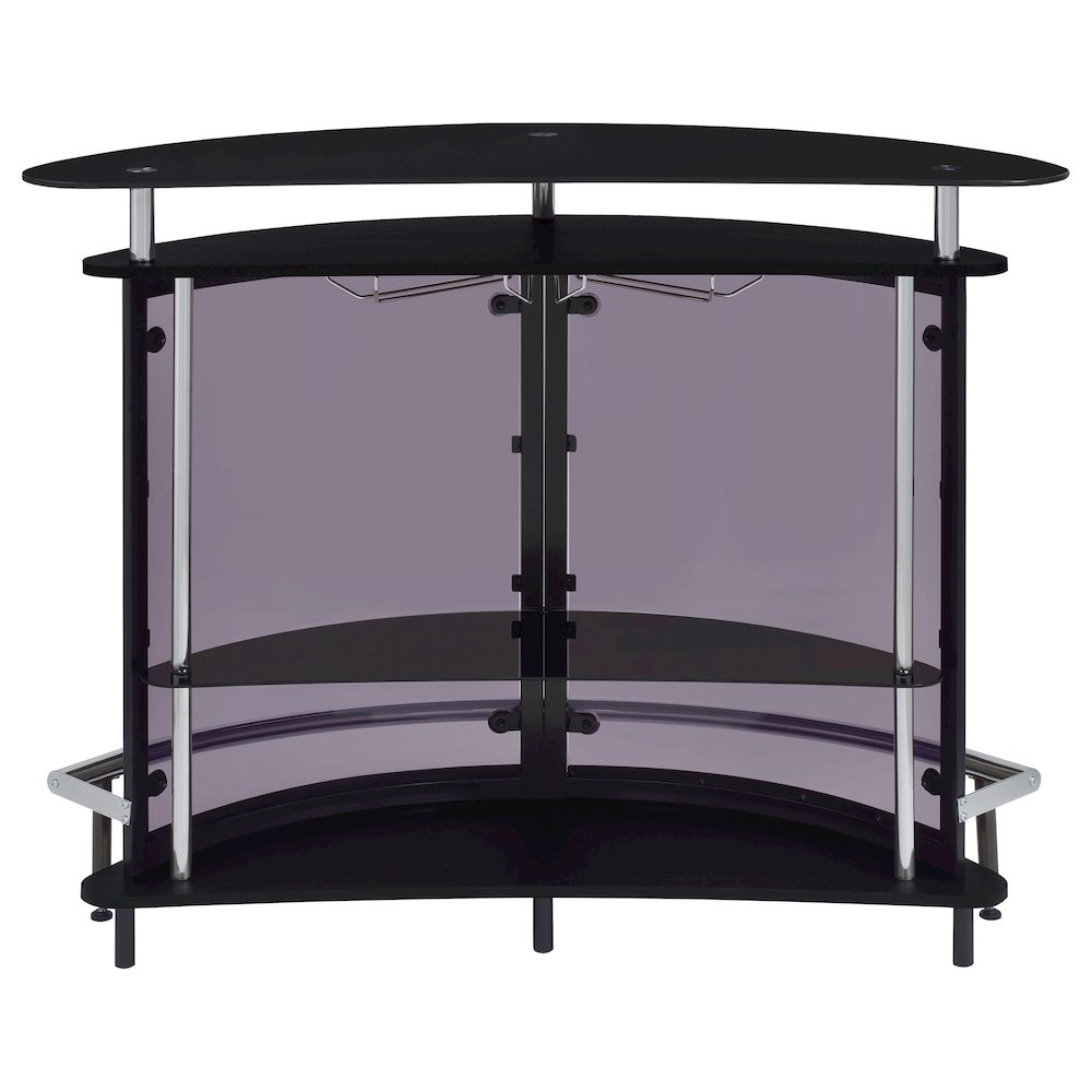Amarillo Freestanding Glass Top Home Bar Wine Cabinet Black. Picture 7