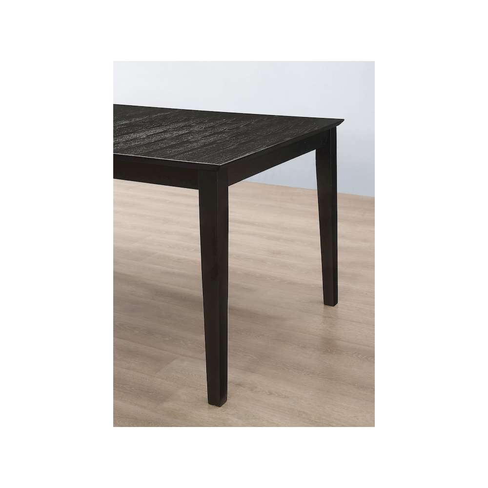 Louise Rectangular 78-inch Extension Leaf Dining Table Black. Picture 6