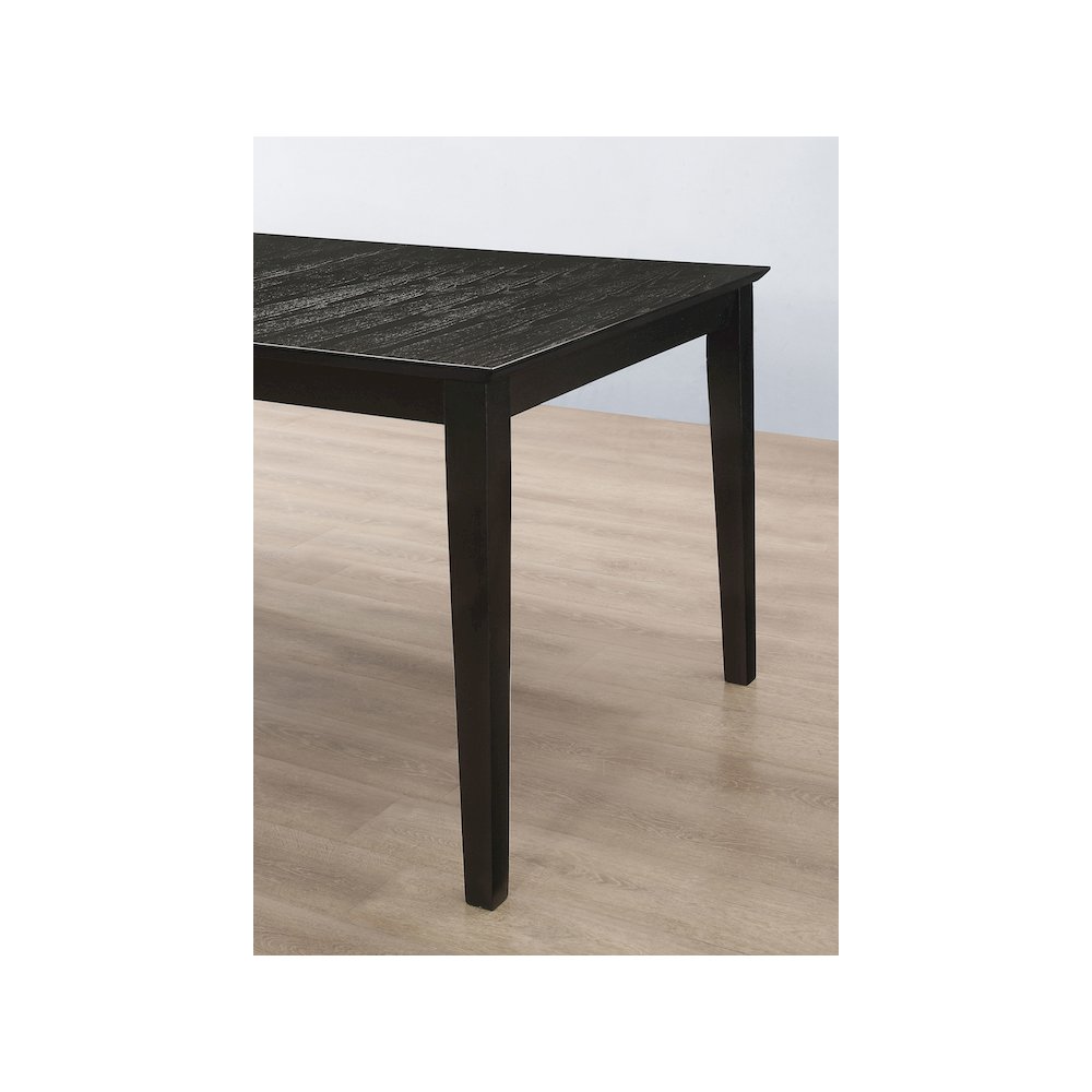 Louise 5-piece Rectangular Extension Leaf Dining Set Black. Picture 8