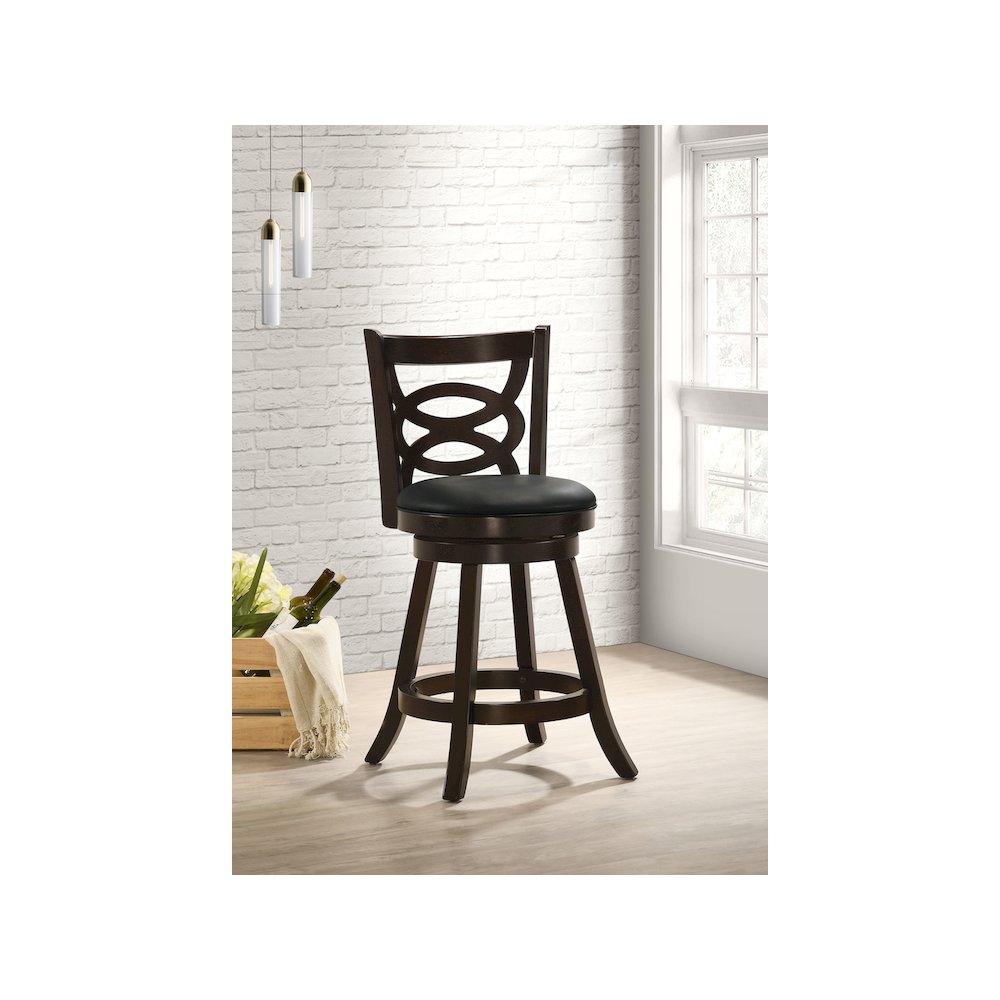 Calecita Wood Swivel Counter Stool Cappuccino (Set of 2). Picture 10
