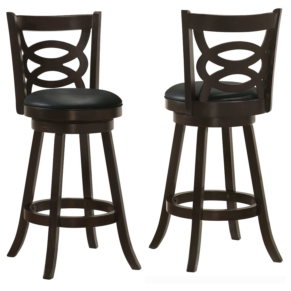 Calecita Wood Swivel Bar Stool Cappuccino (Set of 2). Picture 1