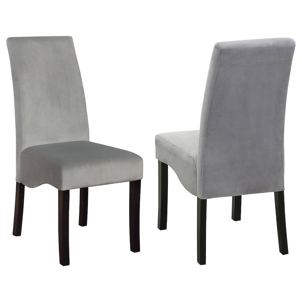 Stanton Velvet Upholstered Dining Side Chair Grey (Set of 2). Picture 1