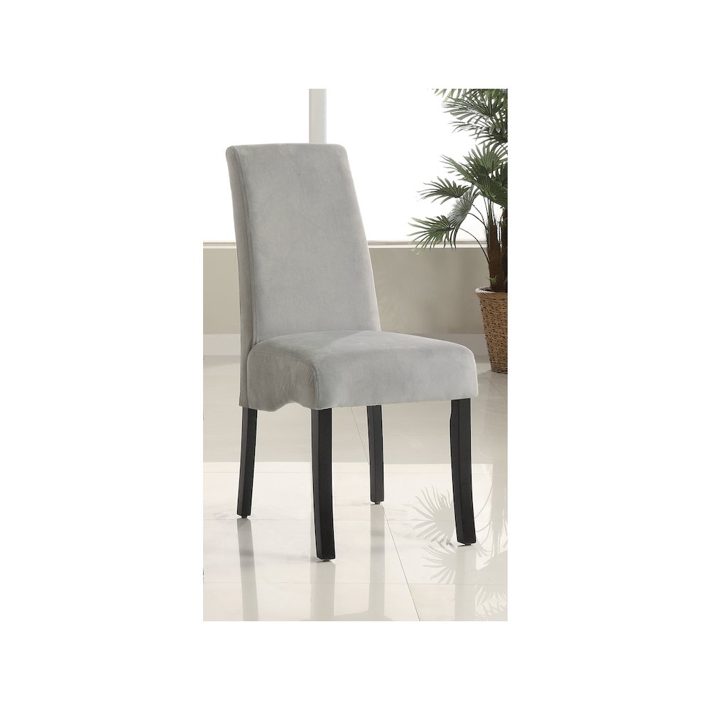 Stanton Velvet Upholstered Dining Side Chair Grey (Set of 2). Picture 5