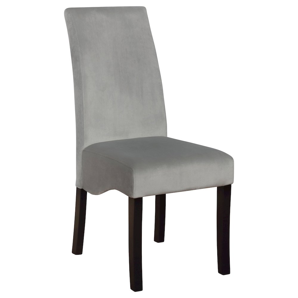 Stanton Velvet Upholstered Dining Side Chair Grey (Set of 2). Picture 3