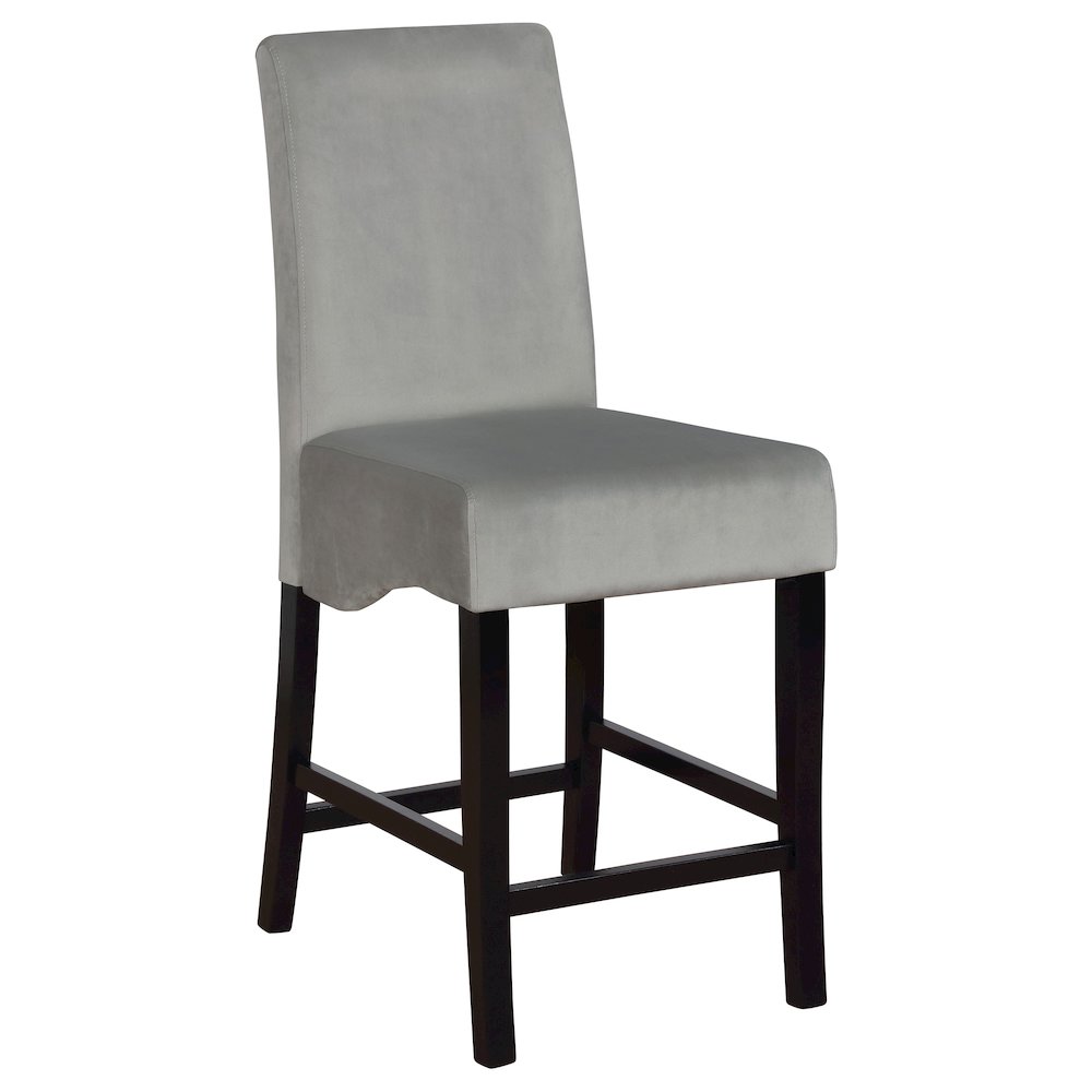 Stanton Velvet Upholstered Counter Chair Grey (Set of 2). Picture 3