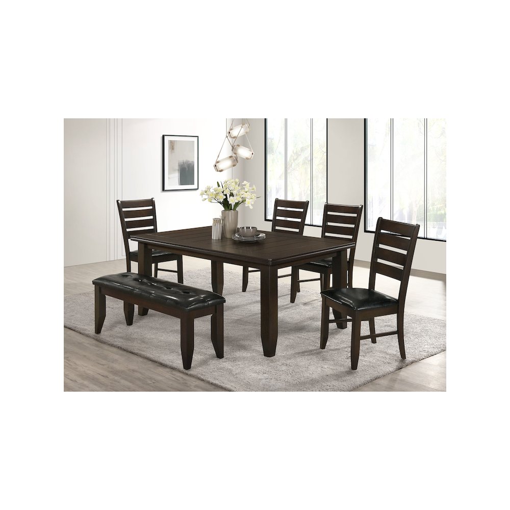 Dalila Rectangular 66-inch Wood Dining Table Cappuccino. Picture 7