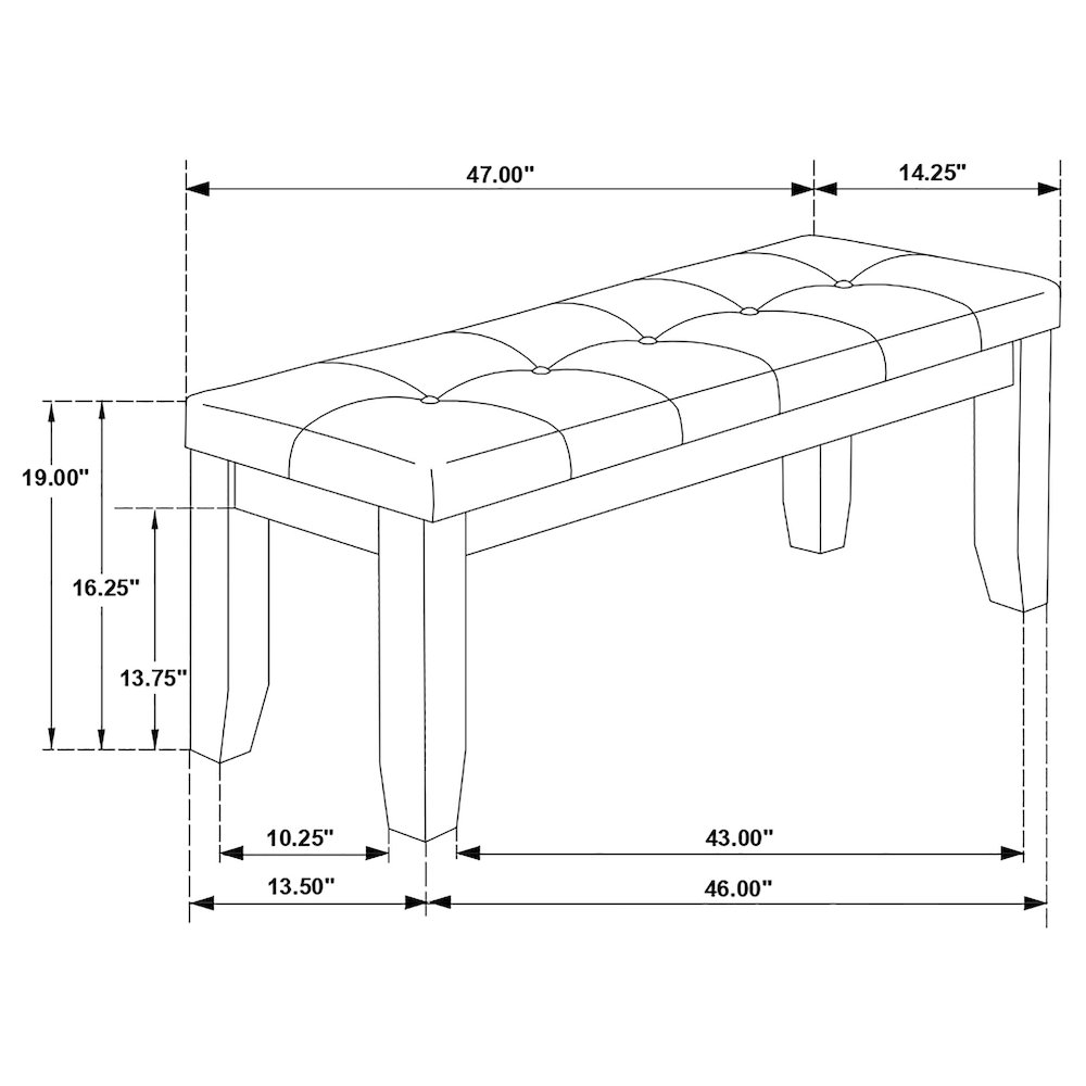 Dalila 6-piece Rectangular Dining Table Set Cappuccino. Picture 15