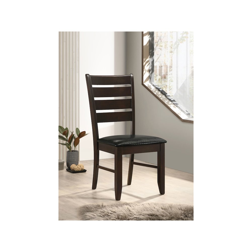 Dalila Wood Dining Side Chair Cappuccino (Set of 2). Picture 10