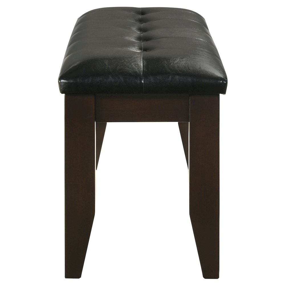 Dalila Leatherette Upholstered Wood Dining Bench Cappuccino. Picture 4