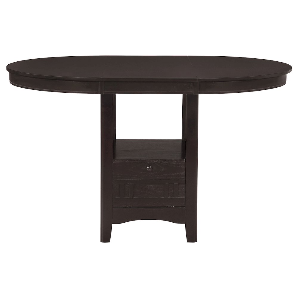 Lavon Oval 60-inch Extension Counter Dining Table Espresso. Picture 4