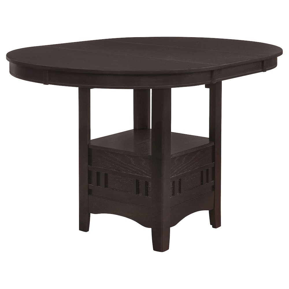 Lavon Oval 60-inch Extension Counter Dining Table Espresso. Picture 6