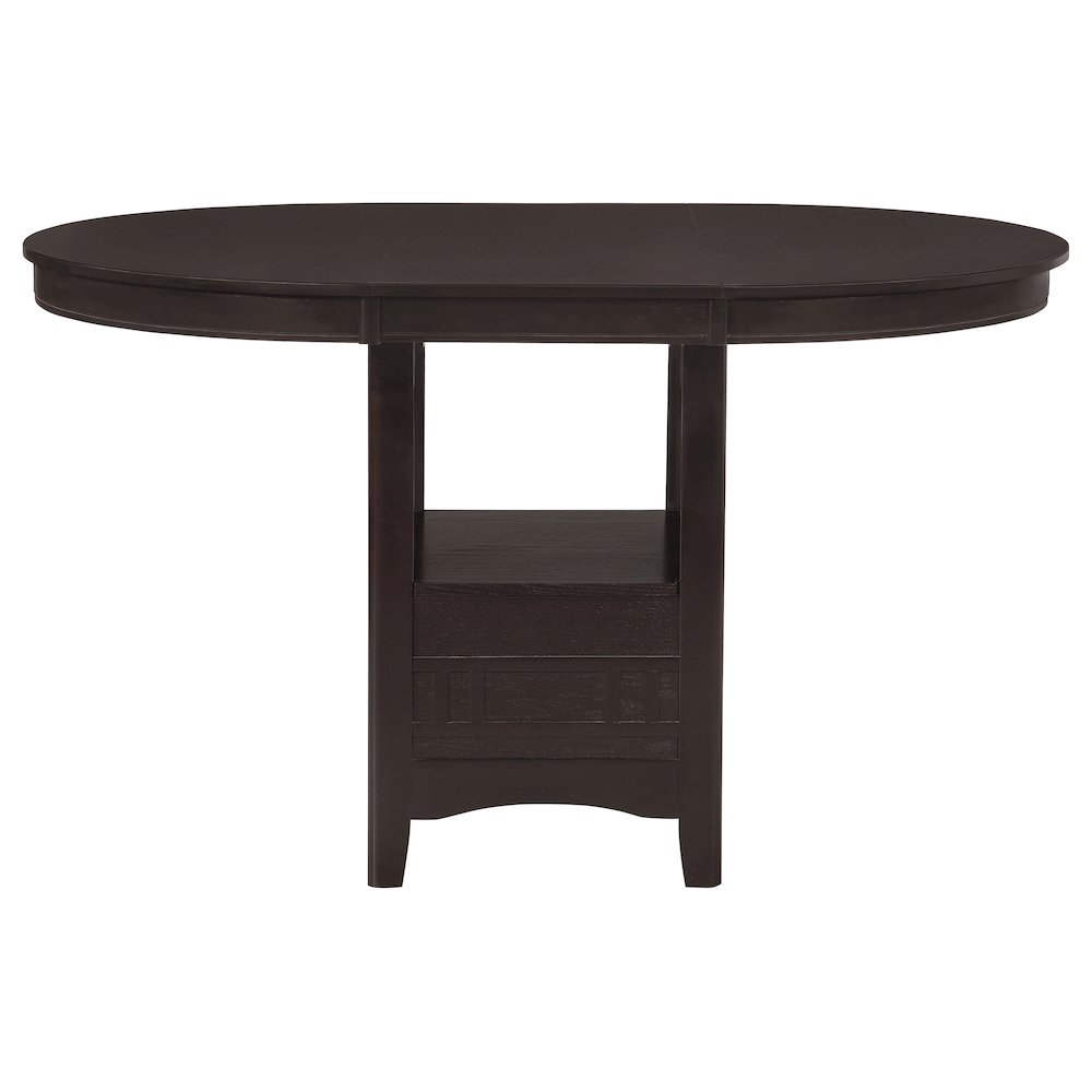 Lavon Oval 60-inch Extension Counter Dining Table Espresso. Picture 5