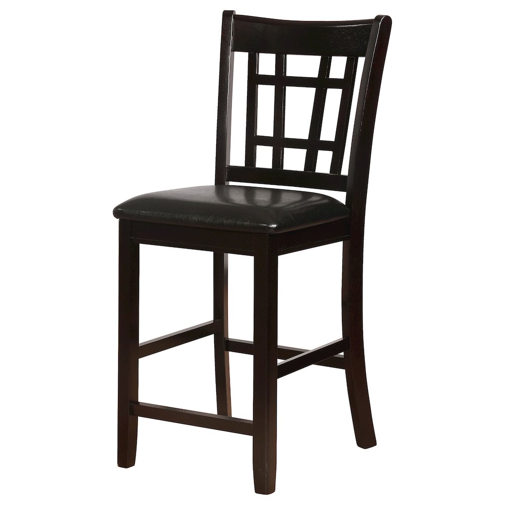 Lavon Wood Counter Chair Black and Espresso (Set of 2). Picture 5