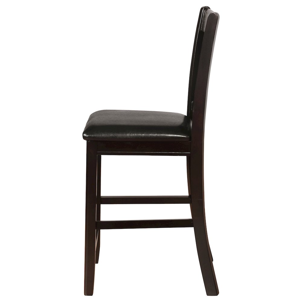 Lavon Wood Counter Chair Black and Espresso (Set of 2). Picture 6