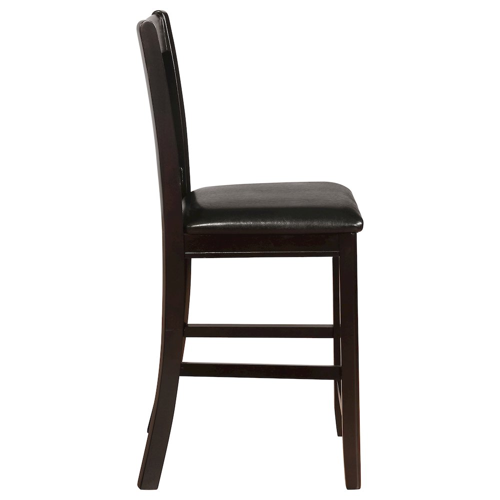 Lavon Wood Counter Chair Black and Espresso (Set of 2). Picture 10