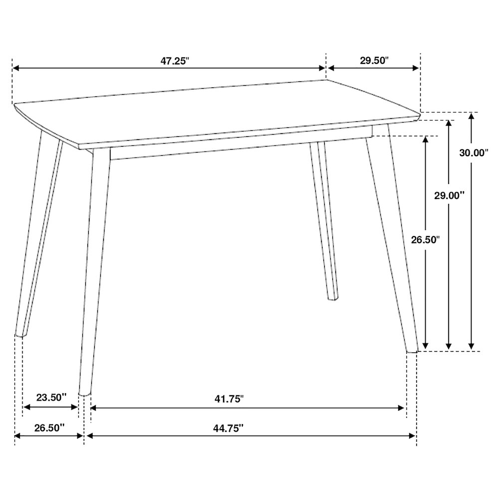Kersey Rectangular 47-inch Wood Dining Table Chestnut. Picture 10