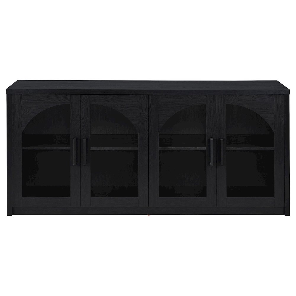 Riva 4-door Dining Sideboard Buffet Storage Credenza Black. Picture 4