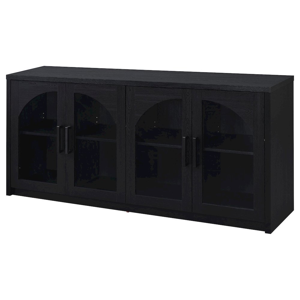 Riva 4-door Dining Sideboard Buffet Storage Credenza Black. Picture 5